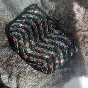 Vintage Multicolor Sequin Clutch